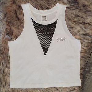 VS PINK Cropped Bling Tank